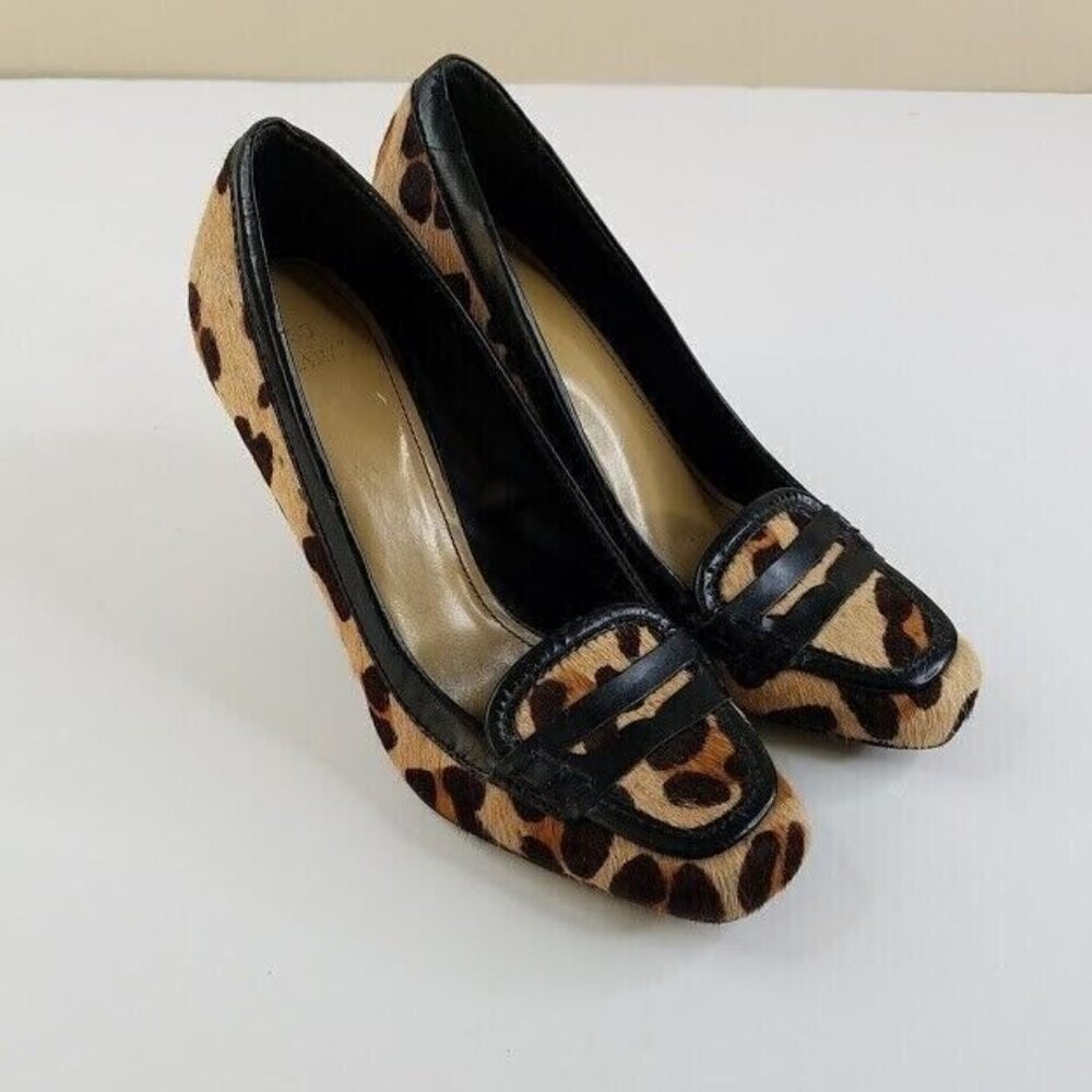 Zara Womens Animal Print Shoes Size EUR 36 US 5.5 Pony Hair‎ 3" Pump Heel
